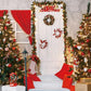 Merry Christmas Red Curtain Photo Backdrop