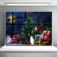 Santa Claus Christmas Window Photo Backdrops