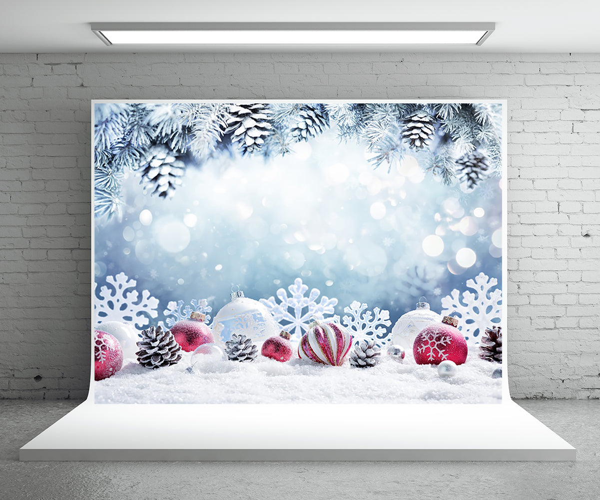 Winter Snow Bell Backdrop for Photography Prop