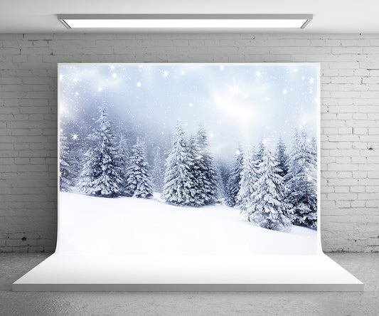 Snow Pine Winter Photography Backdrops for Photography