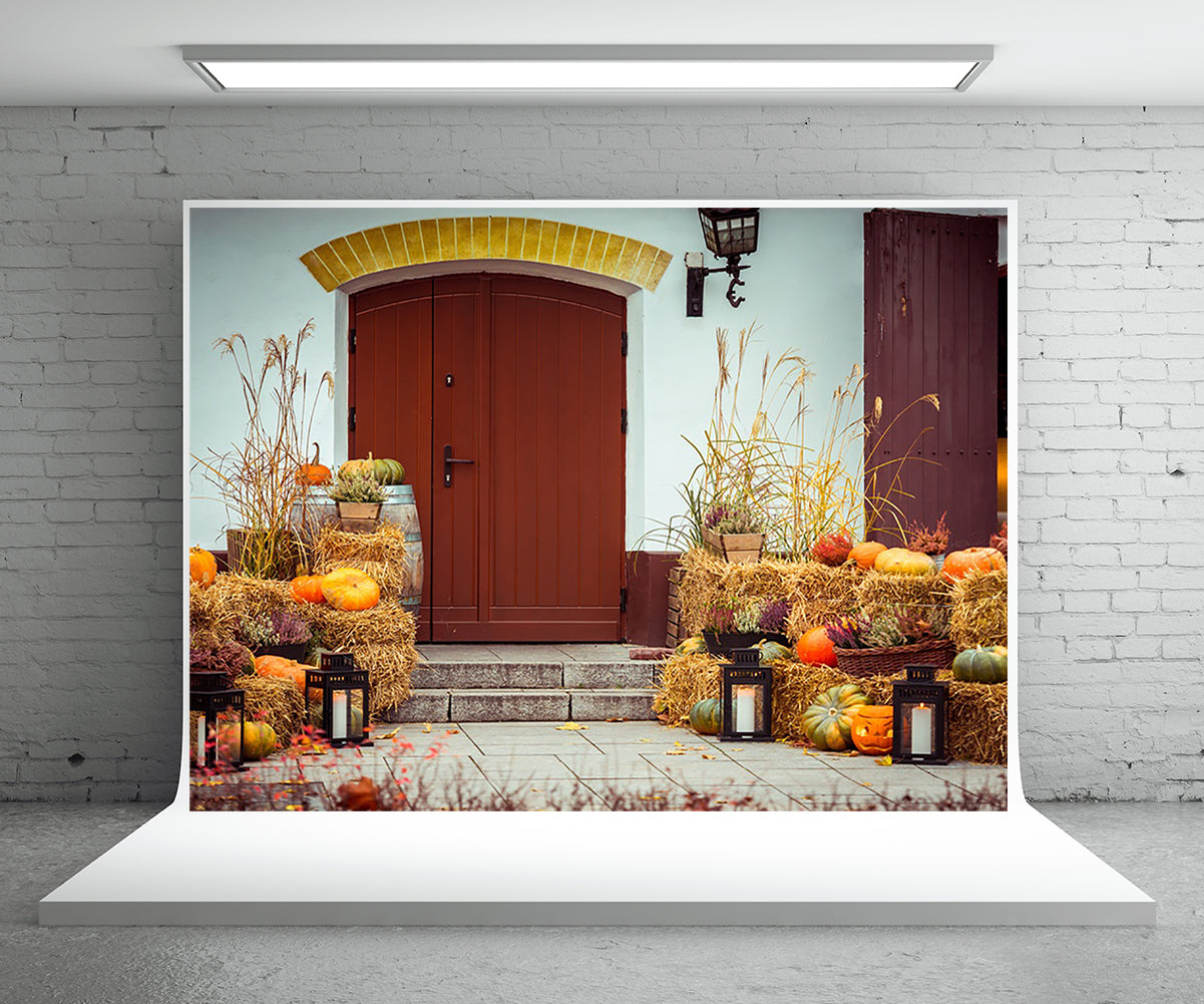Fall Haystack Autumn Backdrop for Photography Prop