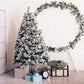 Wood Floor Christmas Wreath Backdrop for Photography Prop