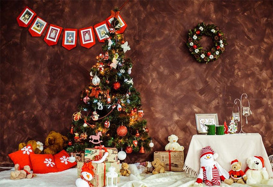 Brown Christmas Photography Backdrop for Picture