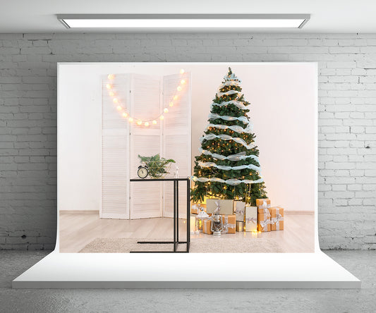 Christmas Light Tree Backdrop for Photo Studio