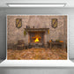 Vintage Brick Christmas Fireplace Backdrop for Photography Prop