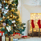 White Fireplace Christmas Backdrops for Photography Prop