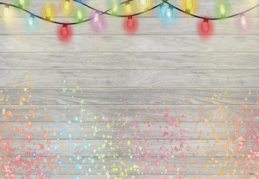 Colorful Birthday Decor Wood Backdrops