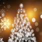 Yellow White Snowflake Christmas Tree Backdrops