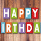 Happy Birthday Wooden Wall Backdrop for Photos