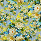 White Flowers Blue Floral Photo Backdrop for Studio