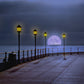 Night Bright Moon Seaside Backdrops for Photography