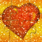 Red Big Heart Yellow Valentine's Day Backdrops for Session