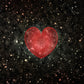 Black Glitter Pink Heart Photography Backdrop for Valentine's Day