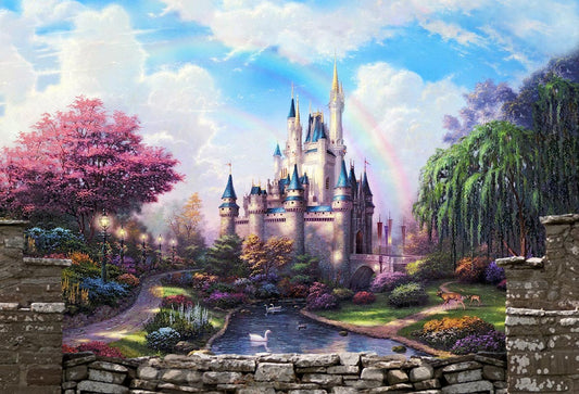 Dream Castle Photography Backdrop for Kids Fairy Tale Princess