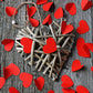 Valentine's Day Red Heart Wooden Backdrop for Photography Prop