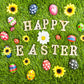 Purple Flag Easter Flowers Colorful Eggs Baby Photo Backdrop for Picture