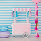 Sweets Pink and White Stripes Birthday Baby Show Backdrop