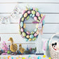 White Wood Colorful Eggs Happy Easter Backdrop for Photos
