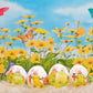 Happy Easter Spring Flowers Backdrops for Photography