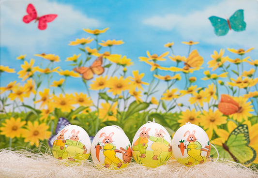 Happy Easter Spring Flowers Backdrops for Photography
