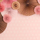 Pink Polka Paper Flowers Birthday Backdrops for Princess