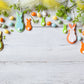 Colorful Eggs Easter Rabbit Feather Photography Backdrops