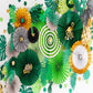 3D Effect Paper Flowers Wall Baby Show Fabric Backdrops for Party