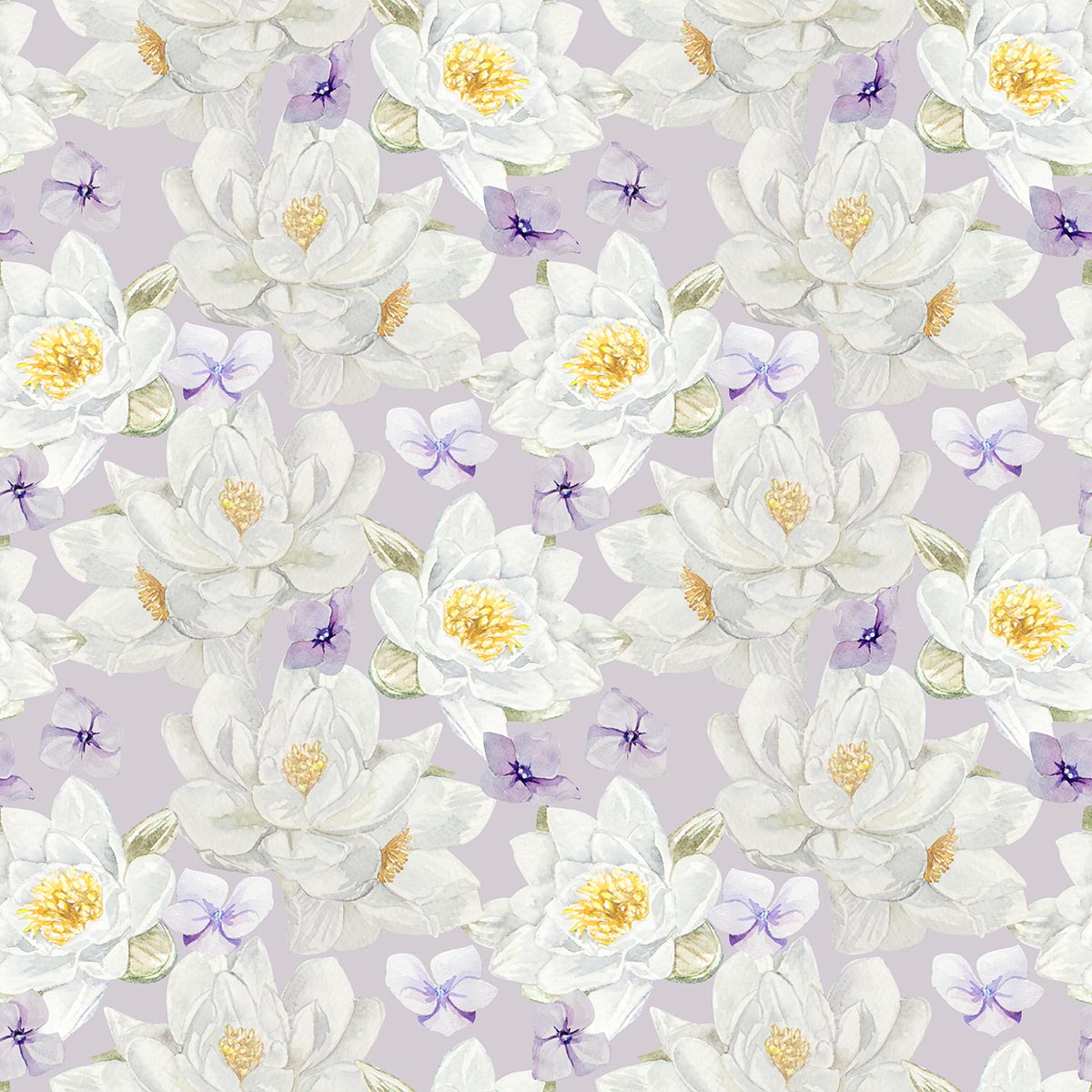 Purple Floral White Flowers Lavender Backdrops