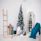 Blue Christmas Tree Backdrop for Photography Prop