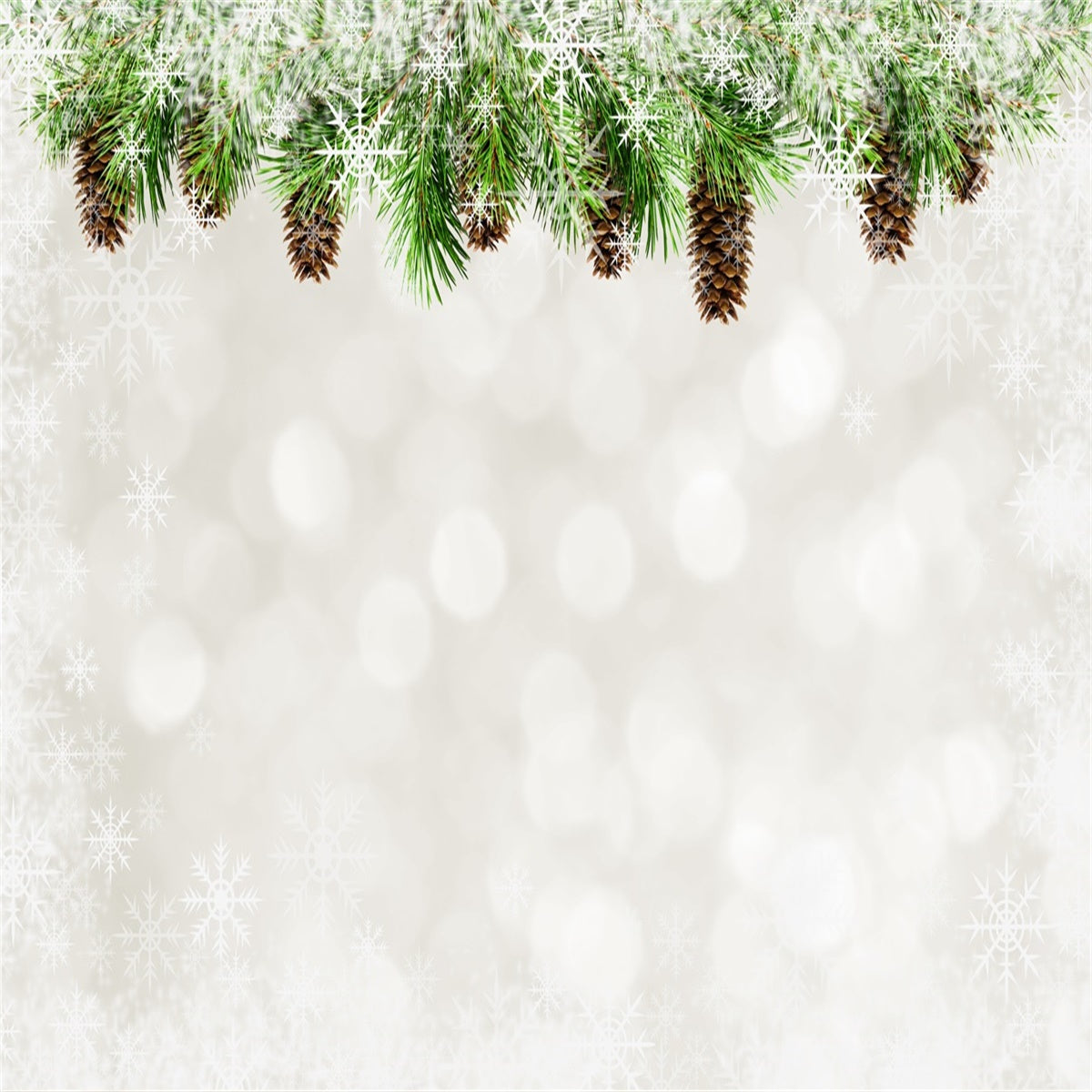 Snowflake Shiny Winter Christmas Photography Backdrops