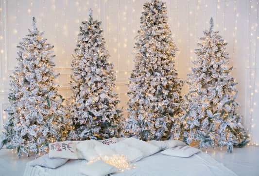 Glitter Christmas Tree Photo Backdrops for Studio