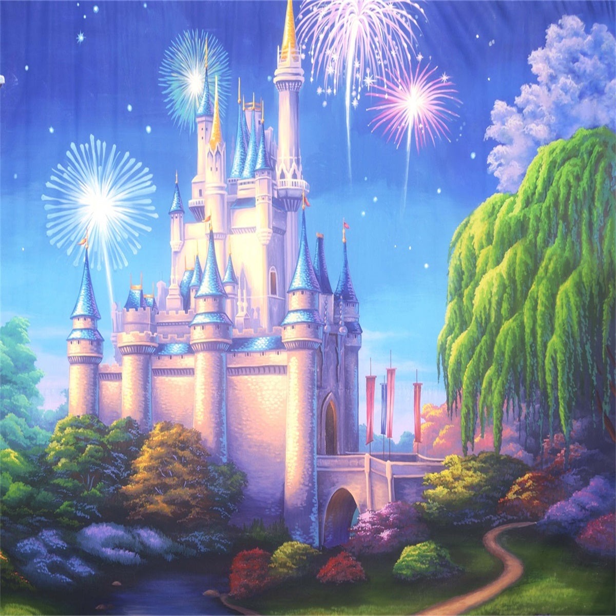 Castle Cartoon Fairy Tale Baby Show Backdrops