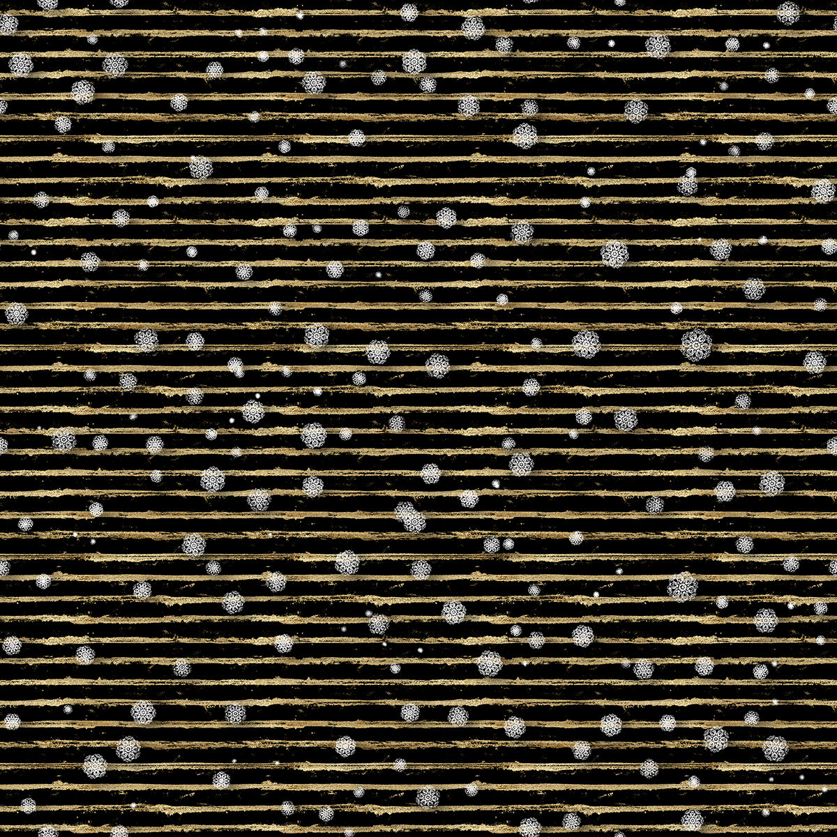 Gold and Black Stripes with Snowflake Backdrops for Party