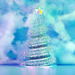 Blue Sky Cloud Sliver Christmas Tree Backdrop