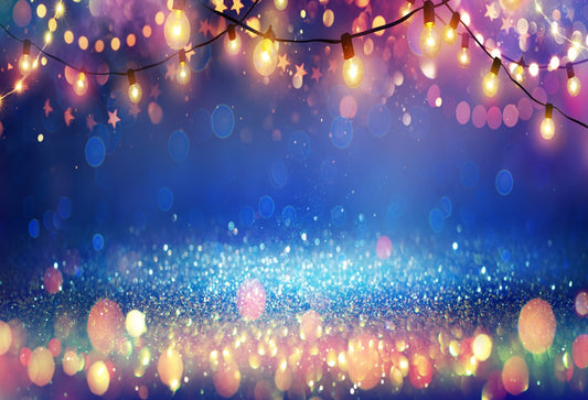 Dark Blue Glitter Christmas Photo Studio Background