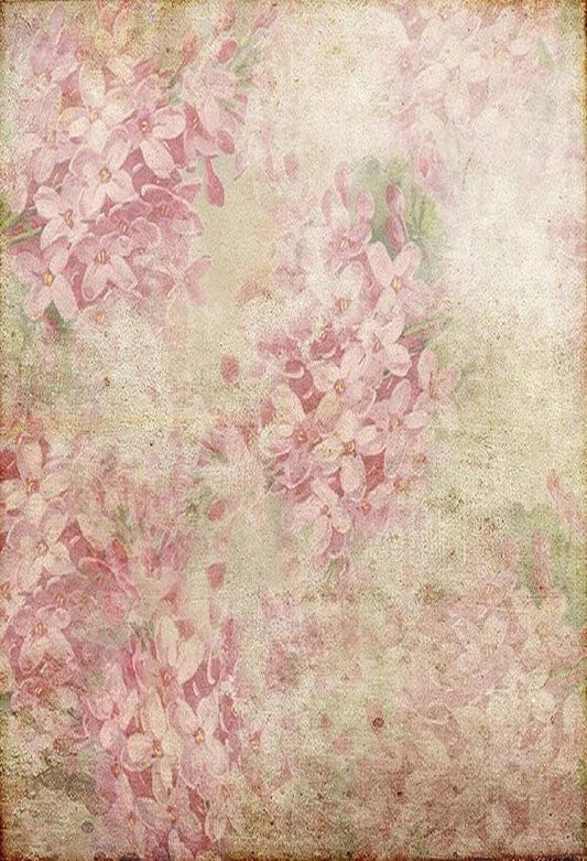 Watercolor Painting  Pink Background Printed Blurred Photography Backdrop