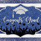 Stripe Blue Background Graduation Party Backdrop for Graduation Party Decorations SBH0100