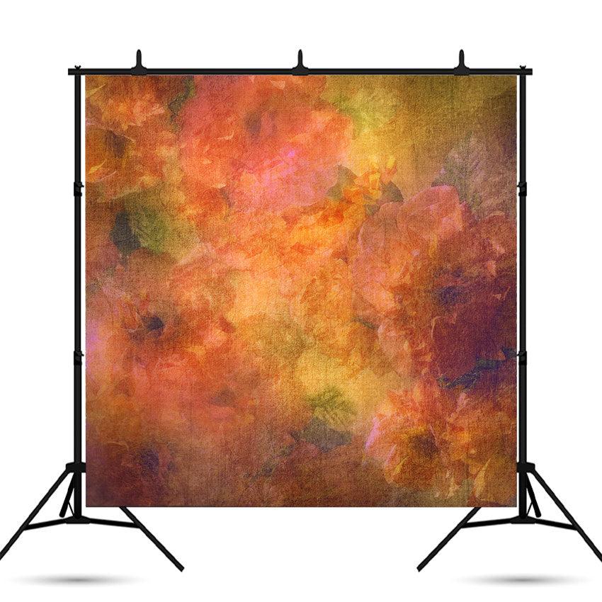 Vintage Painting Style Floral Art Abstract Photo Backdrop for Photo Studio SBH0026