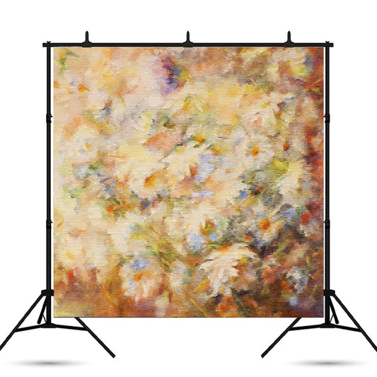 Vector Oil Painting Bouquet of White and Yellow Flowers Photo Backdrop SBH0028