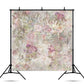 Watercolor Painting of Leaf and Flowers Photography Backdrop SBH0029