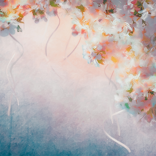 Digital Watercolor Art Blossom Vintage Backdrop for Photo Studio SBH0030
