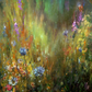 Abstract Colorful Flowers Landscape Painting Background for Photo Studio SBH0037