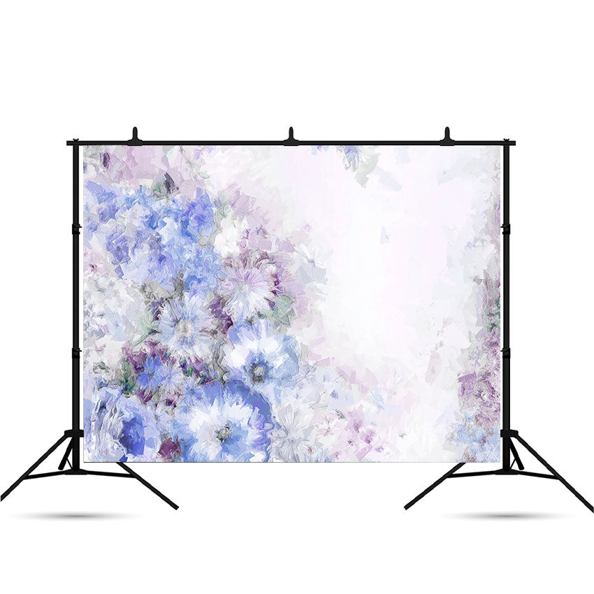 Beautiful Oil Painting Flower and Paisley illustration Photo Backdrop SBH0042