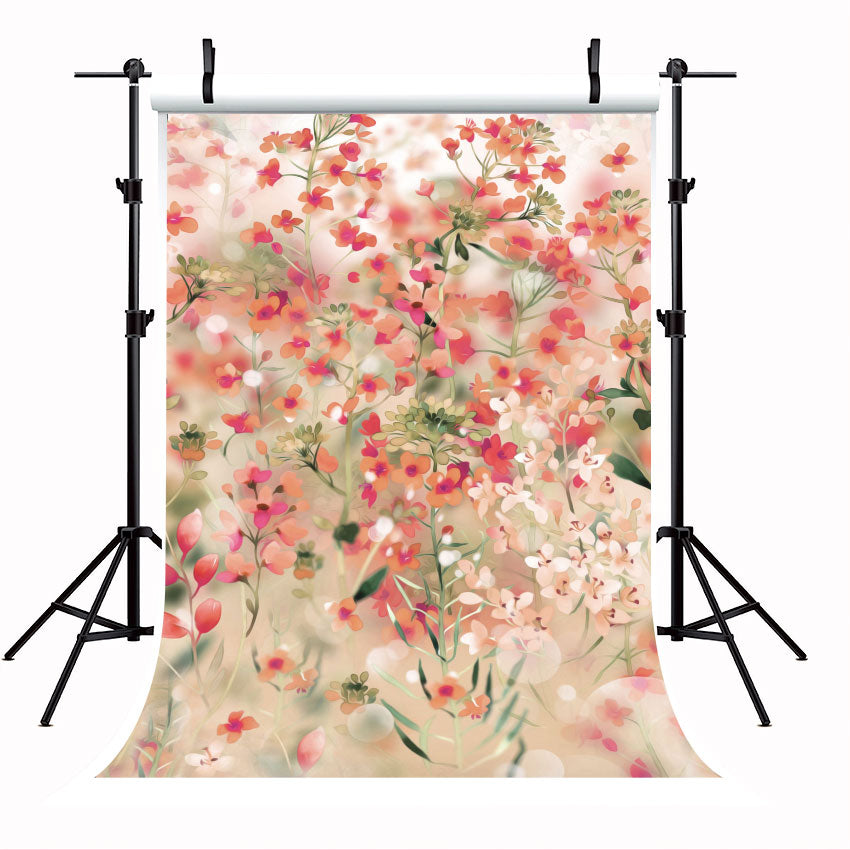 Amazing Fabric Abstract Halftone Flowers Background for Photo Video Studio SBH0046