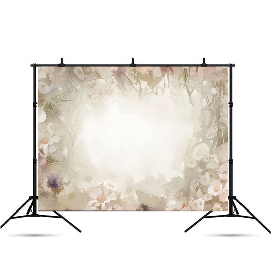 Vintage Flowers Photography Backdrop Painted Floral Background for Photo Video Studio SBH0054