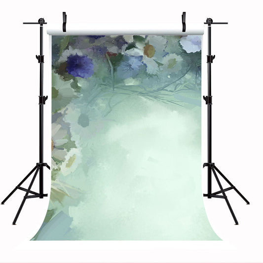 Green Watercolor Floral Abstract Wonderland Background for Photography Props SBH0055