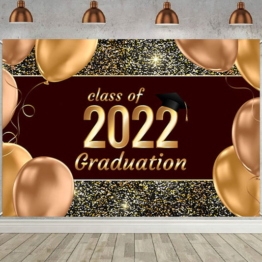 Champagne 2022 Graduation Party Backdrop for Photography Graduation Party Decorations SBH0077