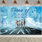 Blue Sky and White Clouds Graduation Party Backdrop for Photography Graduation Party Decorations SBH0084