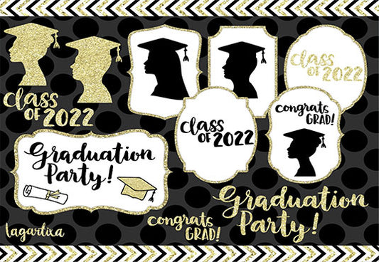 Bachelor Hat Class of 2022 Graduation Party Backdrop for Photography SBH0089