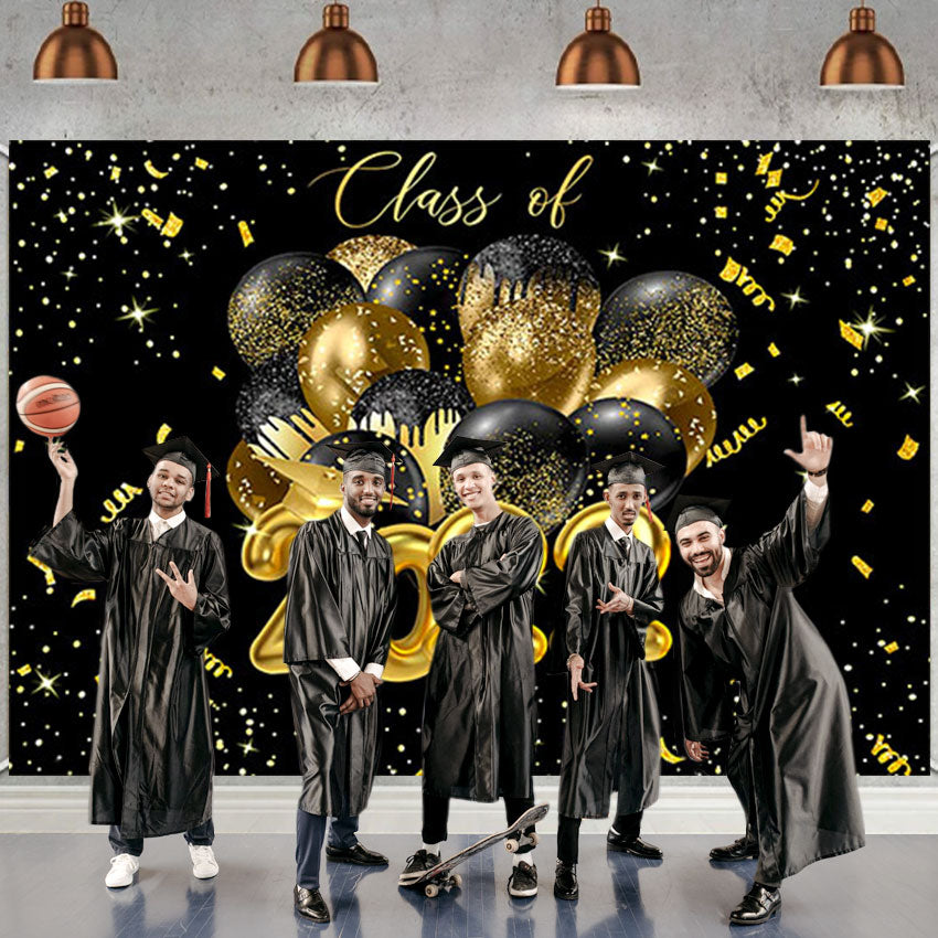 Gold Balloon Decorations 2022  College Backdrop Backdrop Graduation Party SBH0097